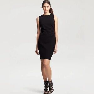 Kenneth Cole New York Hilary Ruched Black Sheath Dress 💕